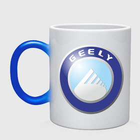 Кружка хамелеон с принтом Geely logo в Екатеринбурге, керамика | меняет цвет при нагревании, емкость 330 мл | Тематика изображения на принте: geely | автомобиль geely | автомобиль джили | джили | логотип geely | логотип джили
