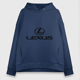 Женское худи Oversize хлопок с принтом Lexus logo в Екатеринбурге, френч-терри — 70% хлопок, 30% полиэстер. Мягкий теплый начес внутри —100% хлопок | боковые карманы, эластичные манжеты и нижняя кромка, капюшон на магнитной кнопке | lexus | автобренды | автолюбителям | бренд | лексус | логотип