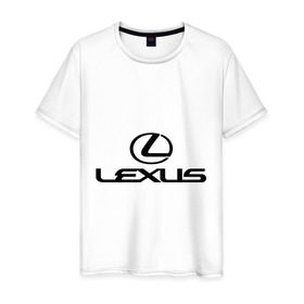 Мужская футболка хлопок с принтом Lexus logo в Екатеринбурге, 100% хлопок | прямой крой, круглый вырез горловины, длина до линии бедер, слегка спущенное плечо. | lexus | автобренды | автолюбителям | бренд | лексус | логотип
