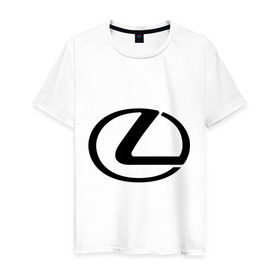 Мужская футболка хлопок с принтом Logo lexus в Екатеринбурге, 100% хлопок | прямой крой, круглый вырез горловины, длина до линии бедер, слегка спущенное плечо. | lexus | автобренды | автолюбителям | бренд | лексус | логотип