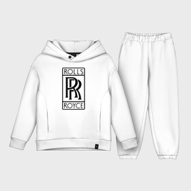 Детский костюм хлопок Oversize с принтом Rolls Royce logo в Екатеринбурге,  |  | rolls royce | rr | автобренды | автолюбителям | бренд | логотип | ролл ройс | ролс ройс