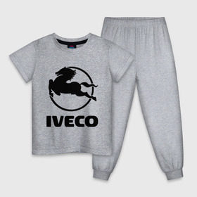 Детская пижама хлопок с принтом Iveco в Екатеринбурге, 100% хлопок |  брюки и футболка прямого кроя, без карманов, на брюках мягкая резинка на поясе и по низу штанин
 | Тематика изображения на принте: iveco | автобренды | автолюбителям | бренд | ивеко | логотип