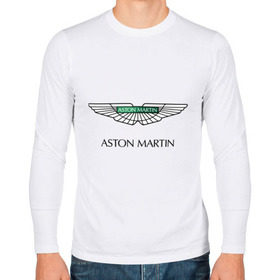 Мужской лонгслив хлопок с принтом Aston Martin logo в Екатеринбурге, 100% хлопок |  | aston martin | автобренды | автолюбителям | астин мартин | астон мартин | бренд | для автовладельцев | для автолюбителей | логотип