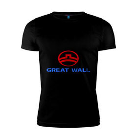 Мужская футболка премиум с принтом Great Wall в Екатеринбурге, 92% хлопок, 8% лайкра | приталенный силуэт, круглый вырез ворота, длина до линии бедра, короткий рукав | Тематика изображения на принте: 