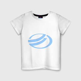 Детская футболка хлопок с принтом ЗАЗ лого в Екатеринбурге, 100% хлопок | круглый вырез горловины, полуприлегающий силуэт, длина до линии бедер | автобренды | автолюбителям | бренд | для автовладельцев | для автолюбителей | заз | логотип