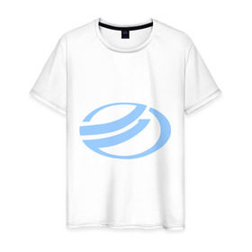 Мужская футболка хлопок с принтом ЗАЗ лого в Екатеринбурге, 100% хлопок | прямой крой, круглый вырез горловины, длина до линии бедер, слегка спущенное плечо. | автобренды | автолюбителям | бренд | для автовладельцев | для автолюбителей | заз | логотип