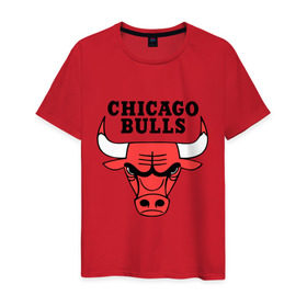 Мужская футболка хлопок с принтом Chicago bulls logo в Екатеринбурге, 100% хлопок | прямой крой, круглый вырез горловины, длина до линии бедер, слегка спущенное плечо. | chicago bulls | newtop | swag | swag style | toplanding | одежда сваг | сваг | сваг стиль | свег | свог | свэг | чикаго булз