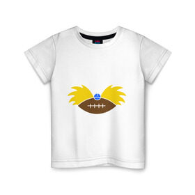 Детская футболка хлопок с принтом Hey, Arnold в Екатеринбурге, 100% хлопок | круглый вырез горловины, полуприлегающий силуэт, длина до линии бедер | arnold | arnold hey | hey | арнольд