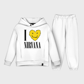 Детский костюм хлопок Oversize с принтом I love Nirvana в Екатеринбурге,  |  | i love nirvana | nirvana | нирвана | я люблю нирвану