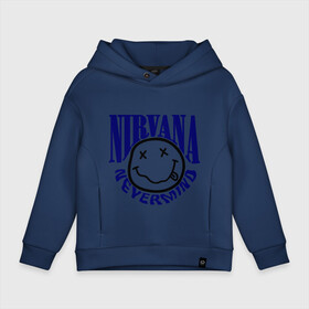 Детское худи Oversize хлопок с принтом Nevermind Nirvana в Екатеринбурге, френч-терри — 70% хлопок, 30% полиэстер. Мягкий теплый начес внутри —100% хлопок | боковые карманы, эластичные манжеты и нижняя кромка, капюшон на магнитной кнопке | kurt kobain | nirvana | курт кобейн | музыкальные группы | нирвана | рок группы