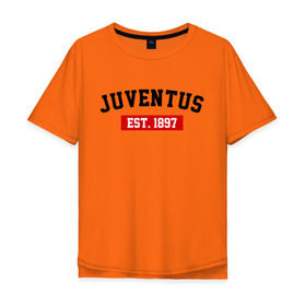 Мужская футболка хлопок Oversize с принтом FC Juventus Est. 1897 в Екатеринбурге, 100% хлопок | свободный крой, круглый ворот, “спинка” длиннее передней части | fc juventus | juventus | ювентус