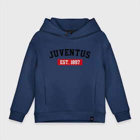 Детское худи Oversize хлопок с принтом FC Juventus Est. 1897 в Екатеринбурге, френч-терри — 70% хлопок, 30% полиэстер. Мягкий теплый начес внутри —100% хлопок | боковые карманы, эластичные манжеты и нижняя кромка, капюшон на магнитной кнопке | fc juventus | juventus | ювентус