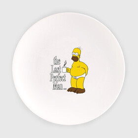 Тарелка с принтом Homer (The Last Perfect Man...) в Екатеринбурге, фарфор | диаметр - 210 мм
диаметр для нанесения принта - 120 мм | Тематика изображения на принте: гомер