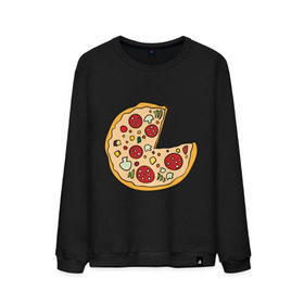 Мужской свитшот хлопок с принтом Пицца парная в Екатеринбурге, 100% хлопок |  | pizza | влюбленным | для влюбленных | для двоих | для пар | парные | пицца