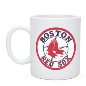Кружка с принтом Boston Red Sox в Екатеринбурге, керамика | объем — 330 мл, диаметр — 80 мм. Принт наносится на бока кружки, можно сделать два разных изображения | Тематика изображения на принте: baseball | boston red sox | бейсбол | бостон | красные носки | ред сокс | спорт