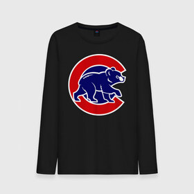 Мужской лонгслив хлопок с принтом Chicago Cubs logo в Екатеринбурге, 100% хлопок |  | baseball | chicago cubs bear | бейсбол | спорт | чикаго