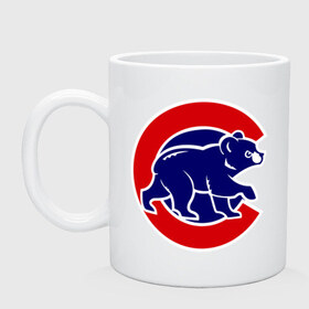 Кружка с принтом Chicago Cubs logo в Екатеринбурге, керамика | объем — 330 мл, диаметр — 80 мм. Принт наносится на бока кружки, можно сделать два разных изображения | baseball | chicago cubs bear | бейсбол | спорт | чикаго