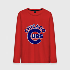 Мужской лонгслив хлопок с принтом Chicago Cubs logotype в Екатеринбурге, 100% хлопок |  | baseball | chicago cubs bear | бейсбол | спорт | чикаго