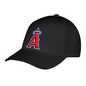 Бейсболка с принтом Los Angeles Angels of Anaheim logo в Екатеринбурге, 100% хлопок | классический козырек, металлическая застежка-регулятор размера | baseball | los angeles angels of anaheim | бейсбол | спорт