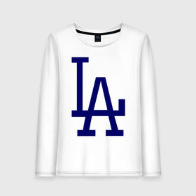 Женский лонгслив хлопок с принтом Los Angeles Dodgers logo в Екатеринбурге, 100% хлопок |  | baseball | la | los angeles dodgers | бейсбол | лос анджелес доджерс | спорт