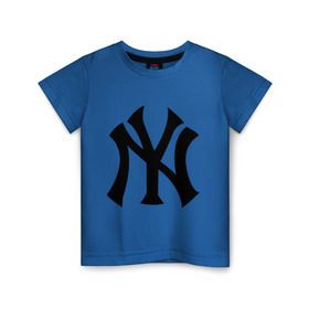 Детская футболка хлопок с принтом New York Yankees в Екатеринбурге, 100% хлопок | круглый вырез горловины, полуприлегающий силуэт, длина до линии бедер | baseball | new york yankees | бейсбол | нью йорк янкиз | спорт | янки