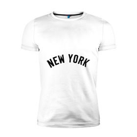 Мужская футболка премиум с принтом New York Yankees logotype в Екатеринбурге, 92% хлопок, 8% лайкра | приталенный силуэт, круглый вырез ворота, длина до линии бедра, короткий рукав | baseball | new york yankees | бейсбол | нью йорк янкиз | спорт | янки