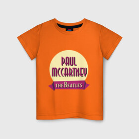 Детская футболка хлопок с принтом Paul McCartney The Beatles в Екатеринбурге, 100% хлопок | круглый вырез горловины, полуприлегающий силуэт, длина до линии бедер | beatles | paul mccartney the beatles | the beatles | бителс