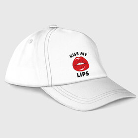 Бейсболка с принтом Kiss my Lips в Екатеринбурге, 100% хлопок | классический козырек, металлическая застежка-регулятор размера | kiss | lips | swag | губы | поцелуй | сваг | свог | свэг