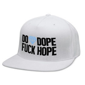 Кепка снепбек с прямым козырьком с принтом Do Dope Fuck Hope в Екатеринбурге, хлопок 100% |  | diamond | dope | swag | сваг | свог | свэг