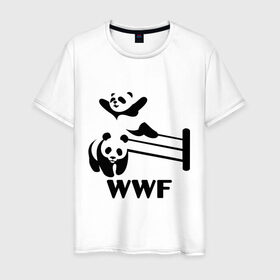Мужская футболка хлопок с принтом wwf Wrestling Challenge в Екатеринбурге, 100% хлопок | прямой крой, круглый вырез горловины, длина до линии бедер, слегка спущенное плечо. | wrestling challenge | wwf | wwf wrestling challenge