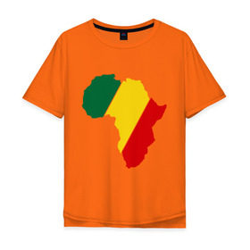 Мужская футболка хлопок Oversize с принтом Мама Африка в Екатеринбурге, 100% хлопок | свободный крой, круглый ворот, “спинка” длиннее передней части | bob marley | reggae | раста | растаманские | растафари