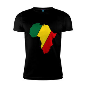 Мужская футболка премиум с принтом Мама Африка в Екатеринбурге, 92% хлопок, 8% лайкра | приталенный силуэт, круглый вырез ворота, длина до линии бедра, короткий рукав | bob marley | reggae | раста | растаманские | растафари