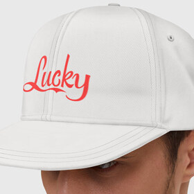 Кепка снепбек с прямым козырьком с принтом Lucky logo в Екатеринбурге, хлопок 100% |  | lucky | счастливчик | удача