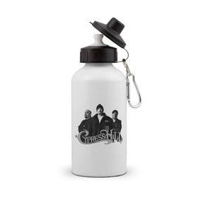 Бутылка спортивная с принтом Cypress Hill 2 в Екатеринбурге, металл | емкость — 500 мл, в комплекте две пластиковые крышки и карабин для крепления | cypress | cypress hill | old scool | rap | реп | сайпрес нилл