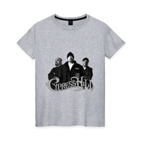 Женская футболка хлопок с принтом Cypress Hill 2 в Екатеринбурге, 100% хлопок | прямой крой, круглый вырез горловины, длина до линии бедер, слегка спущенное плечо | cypress | cypress hill | old scool | rap | реп | сайпрес нилл
