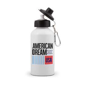 Бутылка спортивная с принтом American Dream в Екатеринбурге, металл | емкость — 500 мл, в комплекте две пластиковые крышки и карабин для крепления | swag | swag style | usa | америка | американская мечта | одежда сваг | сваг | сваг стиль | свег | свог | свэг | штаты