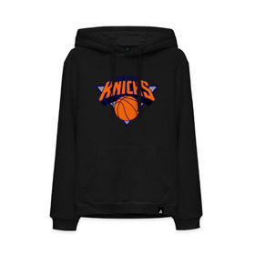Мужская толстовка хлопок с принтом NY Knicks в Екатеринбурге, френч-терри, мягкий теплый начес внутри (100% хлопок) | карман-кенгуру, эластичные манжеты и нижняя кромка, капюшон с подкладом и шнурком | basketball | nba | баскетболл | лого баскетбольных клубов | нба | нью йорк