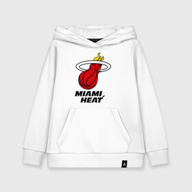 Детская толстовка хлопок с принтом Miami Heat-logo в Екатеринбурге, 100% хлопок | Круглый горловой вырез, эластичные манжеты, пояс, капюшен | basketball | nba | баскетболл | лого баскетбольных клубов | майами | нба