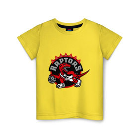 Детская футболка хлопок с принтом Toronto в Екатеринбурге, 100% хлопок | круглый вырез горловины, полуприлегающий силуэт, длина до линии бедер | basketball | nba | баскетболл | лого баскетбольных клубов | нба | рапторс | торонто