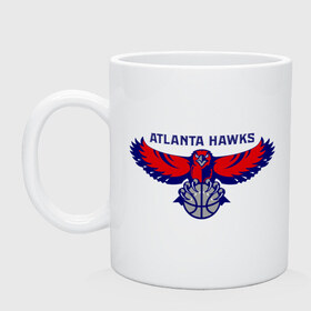 Кружка с принтом Atlanta Hawks - logo в Екатеринбурге, керамика | объем — 330 мл, диаметр — 80 мм. Принт наносится на бока кружки, можно сделать два разных изображения | 