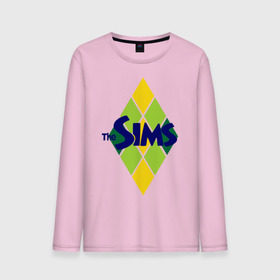Мужской лонгслив хлопок с принтом The Sims rhombus в Екатеринбурге, 100% хлопок |  | игры | компьютерные игры | симс | симы