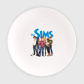 Тарелка с принтом The Sims heroes в Екатеринбурге, фарфор | диаметр - 210 мм
диаметр для нанесения принта - 120 мм | игры | компьютерные игры | симс | симы