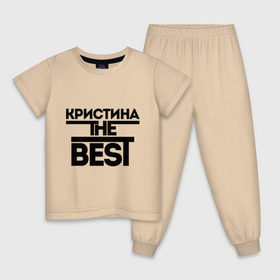 Детская пижама хлопок с принтом Кристина the best в Екатеринбурге, 100% хлопок |  брюки и футболка прямого кроя, без карманов, на брюках мягкая резинка на поясе и по низу штанин
 | женское имя | имена | лучшая