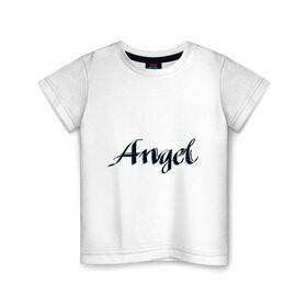 Детская футболка хлопок с принтом Angel Wings в Екатеринбурге, 100% хлопок | круглый вырез горловины, полуприлегающий силуэт, длина до линии бедер | крылья