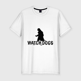 Мужская футболка премиум с принтом Watch dogs в Екатеринбурге, 92% хлопок, 8% лайкра | приталенный силуэт, круглый вырез ворота, длина до линии бедра, короткий рукав | взлом | игры | сторожевые псы