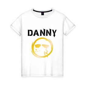 Женская футболка хлопок с принтом Danny (HU) в Екатеринбурге, 100% хлопок | прямой крой, круглый вырез горловины, длина до линии бедер, слегка спущенное плечо | danny | hollywood undead | дени | денни | маска danny | реп | рок реп