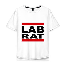 Мужская футболка хлопок Oversize с принтом Lab Rat в Екатеринбурге, 100% хлопок | свободный крой, круглый ворот, “спинка” длиннее передней части | Тематика изображения на принте: banksy | бенкси | бэнкси | графити | граффити | стрит арт | стритарт