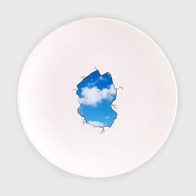 Тарелка 3D с принтом Небо. Бэнкси в Екатеринбурге, фарфор | диаметр - 210 мм
диаметр для нанесения принта - 120 мм | Тематика изображения на принте: banksy | бенкси | бэнкси | графити | граффити | небо | облака | облако | стрит арт | стритарт
