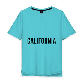 Мужская футболка хлопок Oversize с принтом California (Los Angeles) в Екатеринбурге, 100% хлопок | свободный крой, круглый ворот, “спинка” длиннее передней части | 