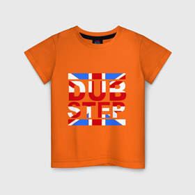 Детская футболка хлопок с принтом DubStep Great Britain в Екатеринбурге, 100% хлопок | круглый вырез горловины, полуприлегающий силуэт, длина до линии бедер | dub step | dubstep | британский флаг | дабстеп | дапстеп | музыка